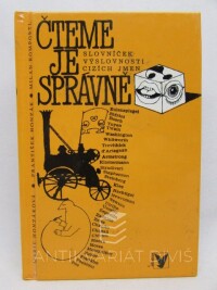 Hontáková, Marie, Romportl, Milan, Čteme je správně? Slovníček výslovnosti cizích jmen, 1996