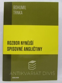 Trnka, Bohumil, Rozbor nynější spisovné angličtiny, 2014
