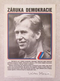 anonym, , Záruka demokracie - Václav Havel, 1989