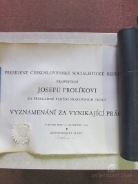 Černík, Oldřich, Vyznamenání za vynikající práci, 1965