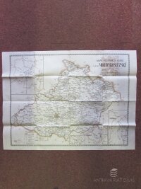 kolektiv, autorů, Nástěnná mapa poštovních kursů v zemi Moravskoslezské (1:400 000), 1948