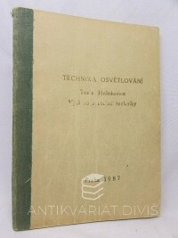 Novotný, Jiří, Technika osvětlování: Tesla Holešovice - Výzkum světelné techniky, 1987