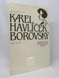 Borovský, Karel Havlíček, Dílo II: Pražské noviny, Národní noviny, Slovan, 1986