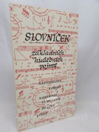 Vrkočová, Ludmila, Slovníček základních hudebních pojmů, 1994