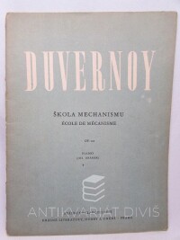 Duvernoy, Henri Louuis, Škola mechanismu / École de mécanisme, 1954