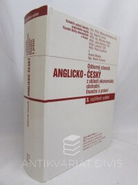 kolektiv, autorů, Bočánková, Milena, Odborný slovník anglicko-český z oblasti ekonomické, obchodní, finanční a právní, 2004