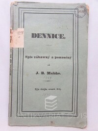Malý, Jakub B., Dennice - spis zábawný a ponaučný, díl třetí, svazek třetí, 1841