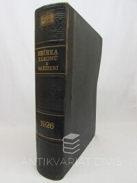 kolektiv, autorů, Sbírka nařízení a zákonů státu československého 1926, 1926
